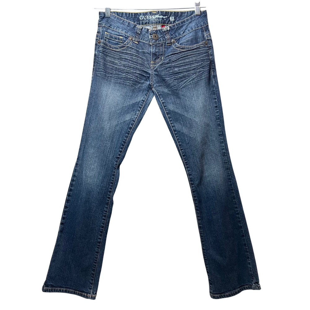 GUESS Women's Boot Cut Jeans in Blue Denim Wash